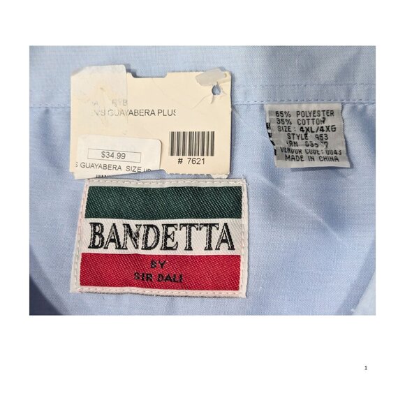 🔥 Bandetta by Sir Dali Light Blue Guayabera Shirt – Men’s 4XL – NWT - Picture 4 of 4